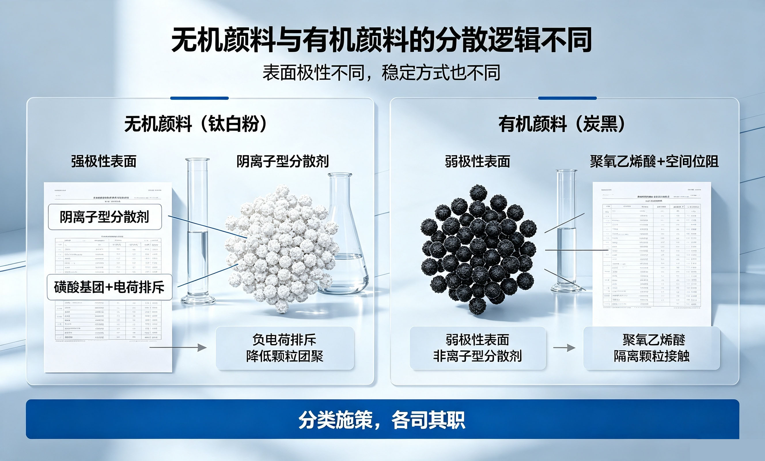 水性涂料无机颜料与有机颜料分散剂选型对照