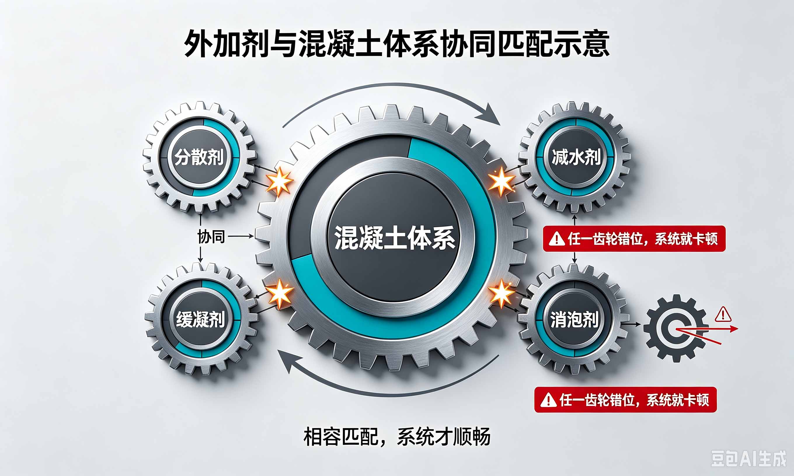 混凝土外加剂相容性齿轮协同