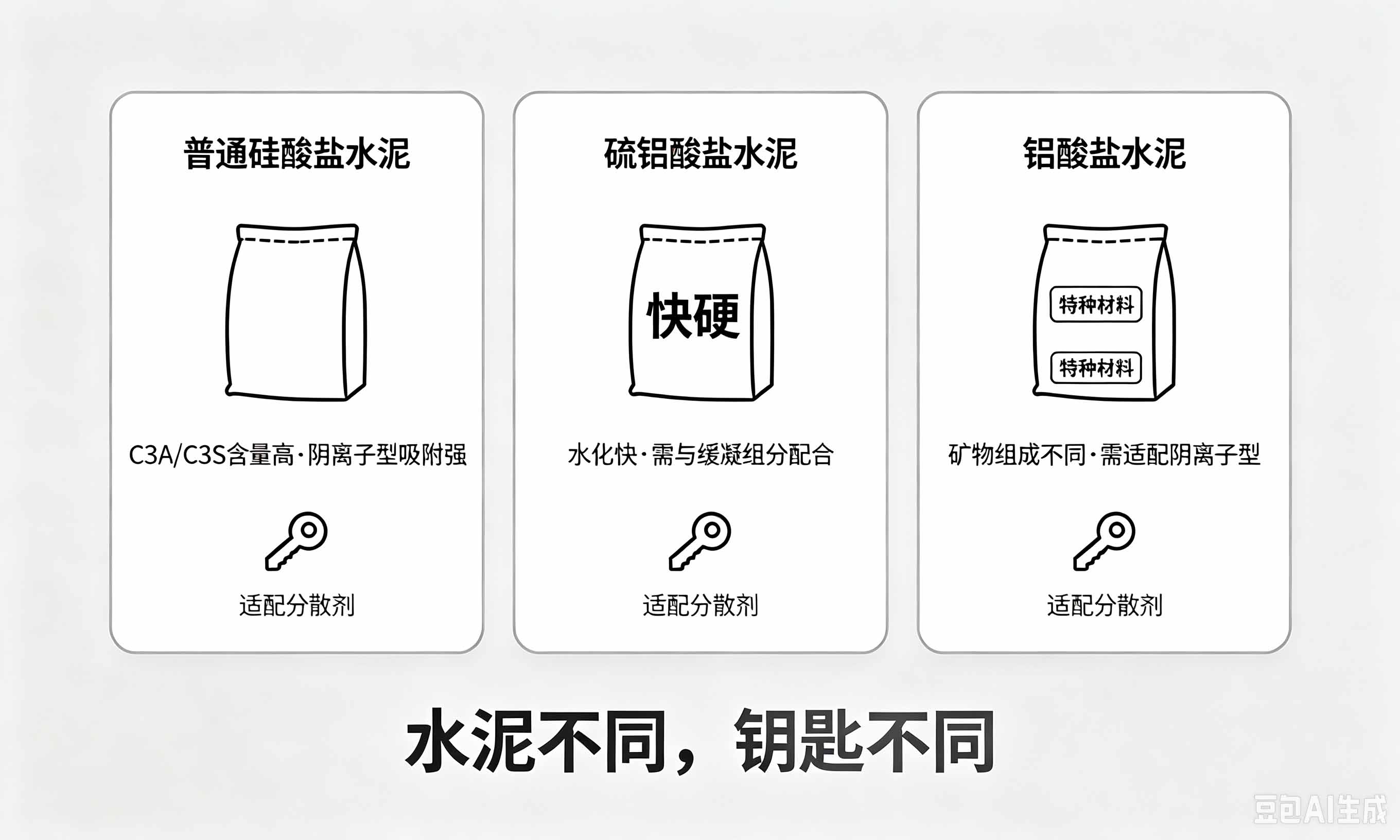 三种水泥分散剂适配对照