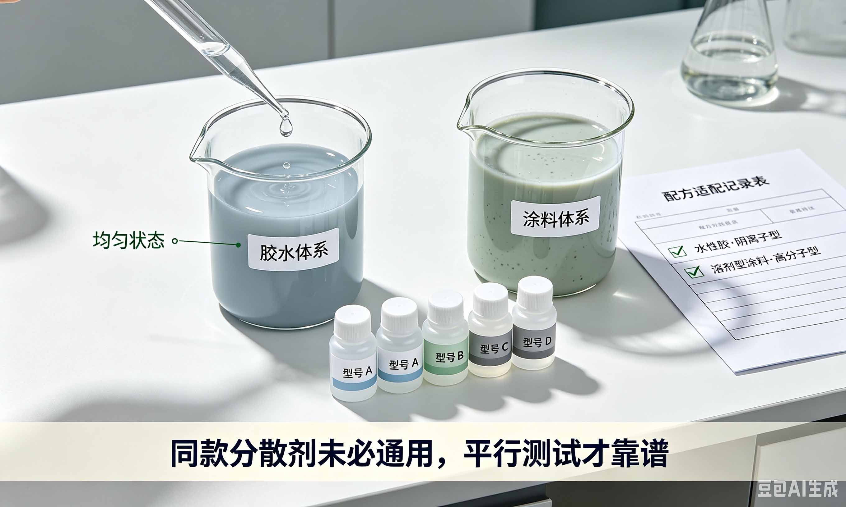 胶水涂料分散剂配方适配测试