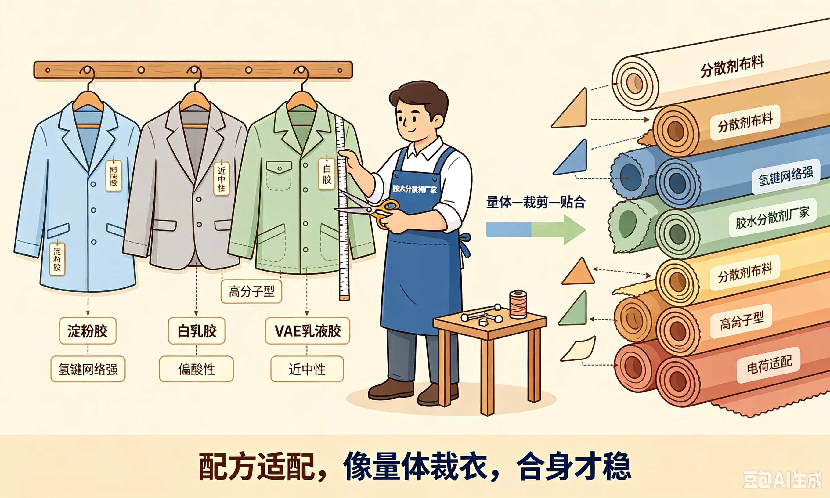 胶水分散剂厂家配方适配示意
