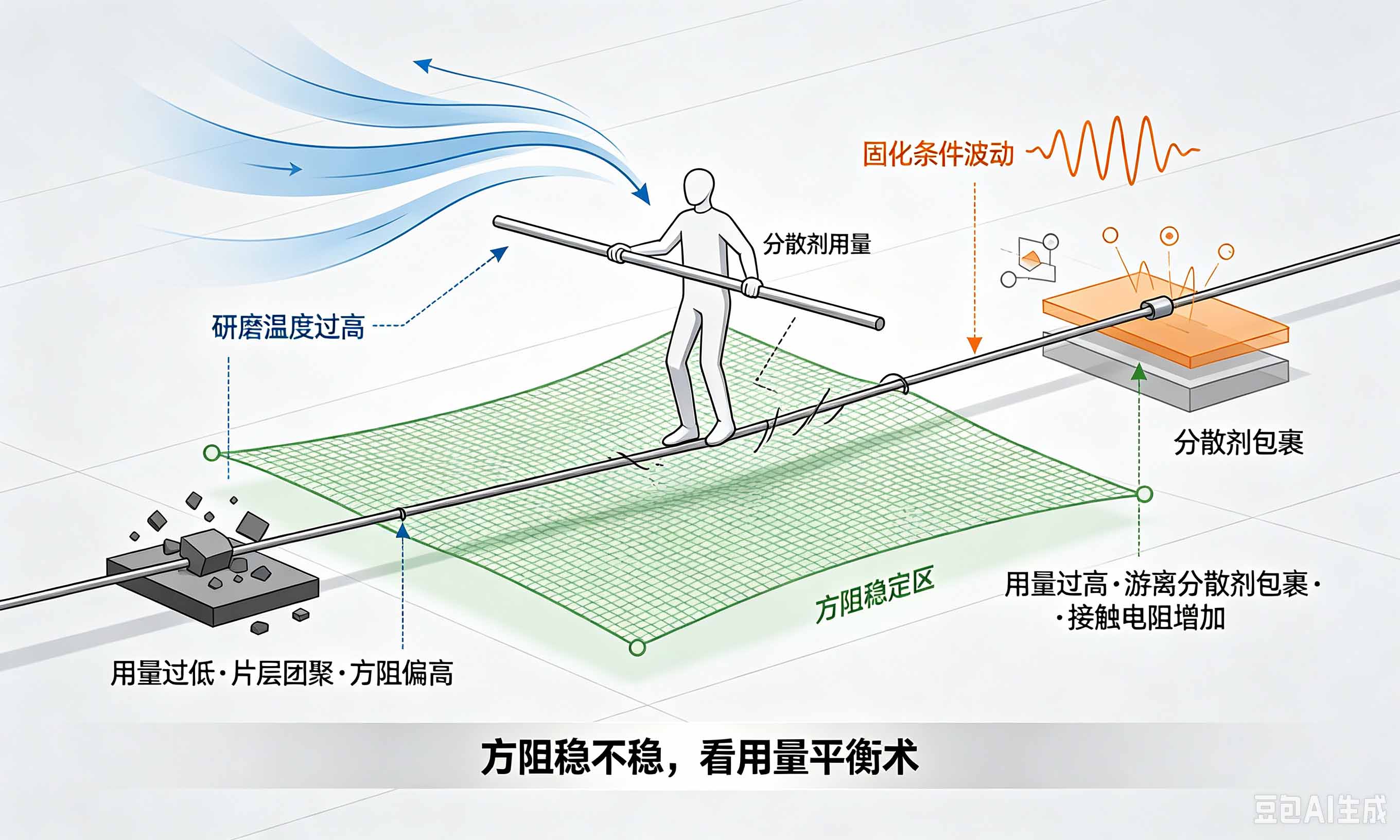 导电石墨分散剂方阻稳定平衡术