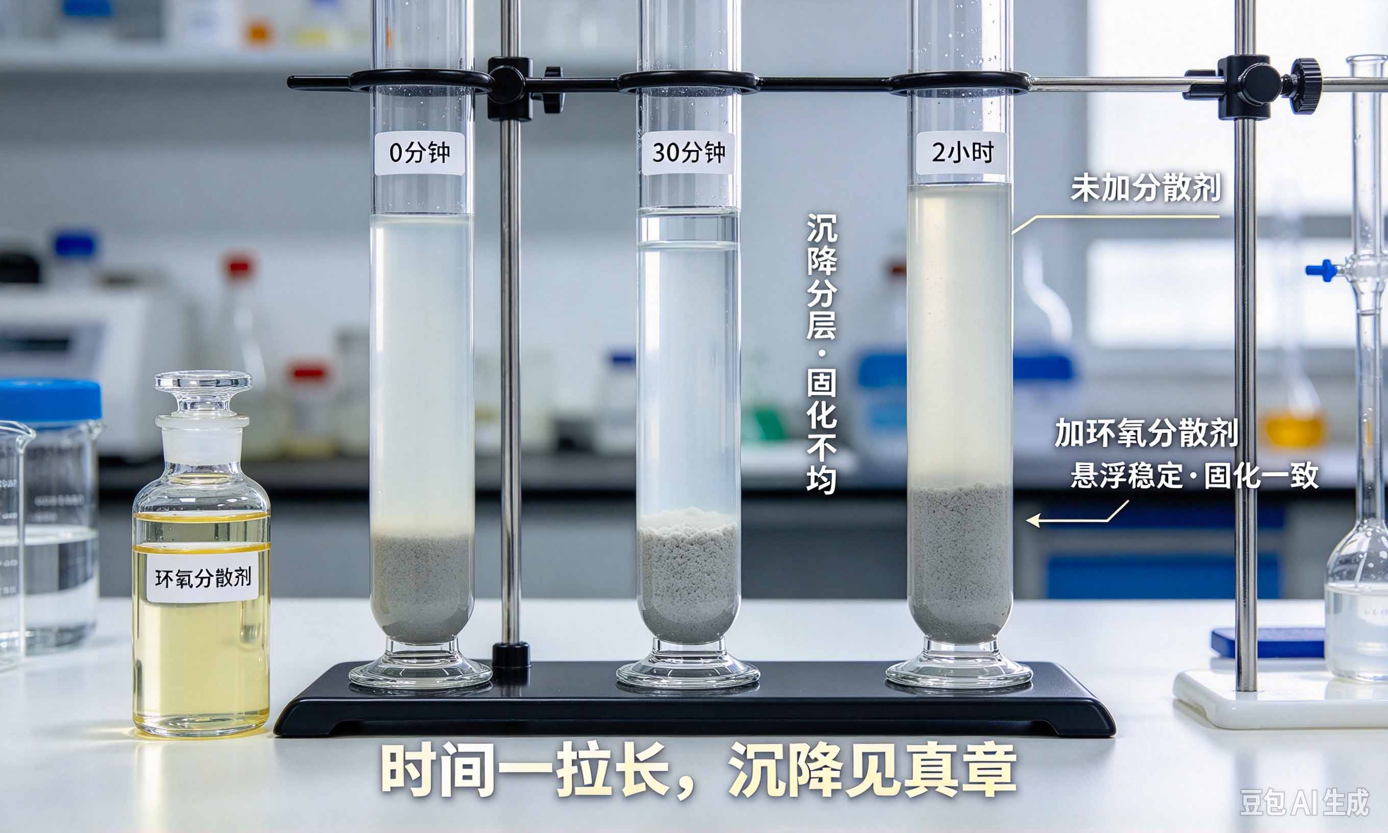 环氧分散剂填料沉降速度对比