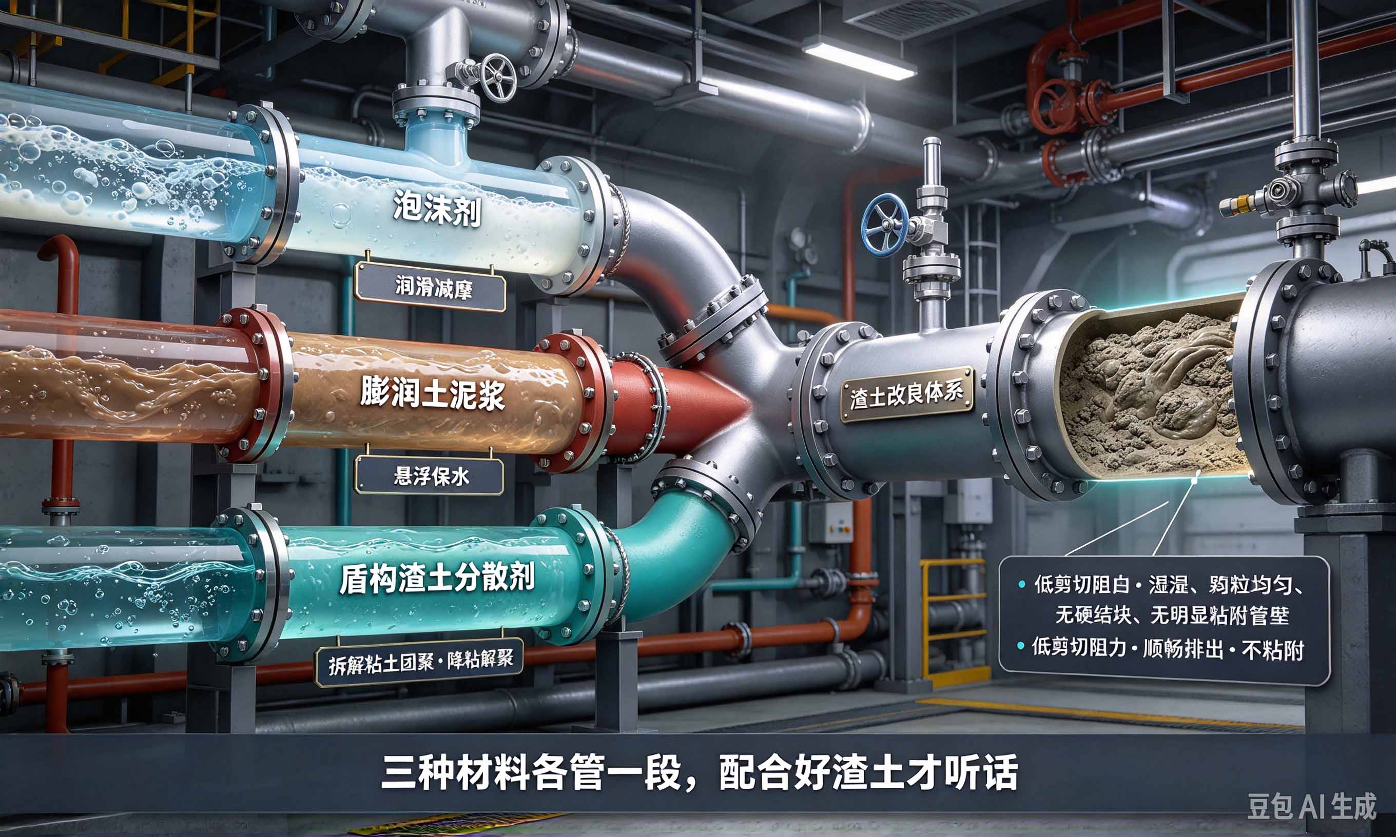 盾构渣土分散剂与泡沫剂膨润土协同