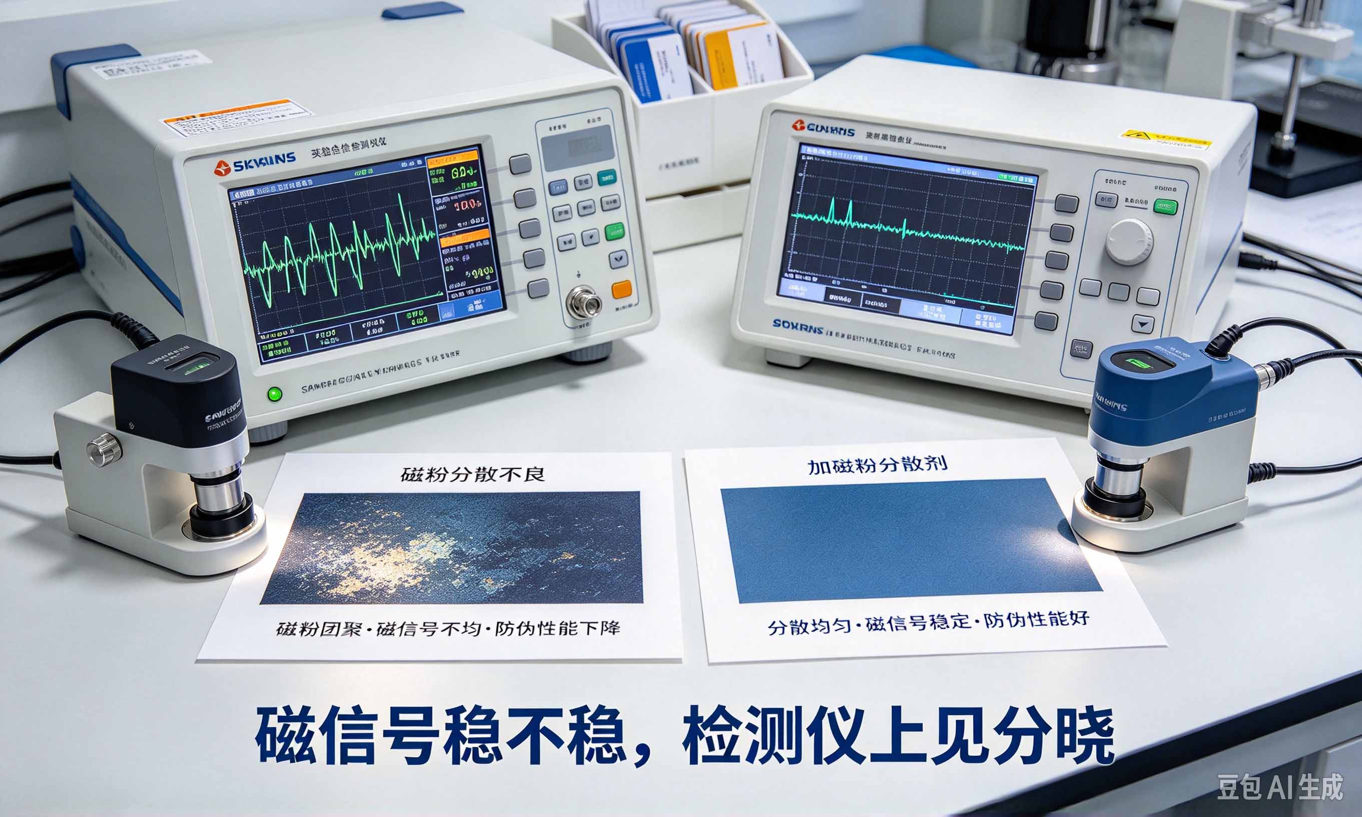 磁粉分散剂磁性油墨信号强度对比