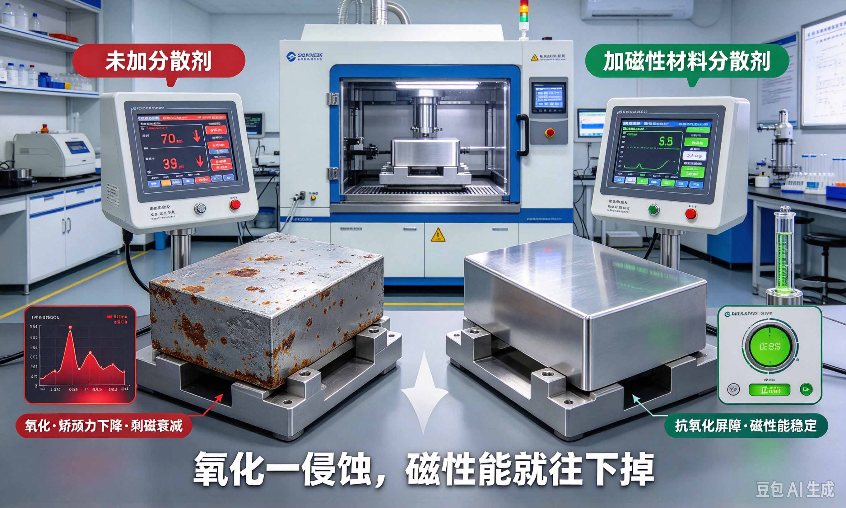 磁性材料分散剂钕铁硼氧化磁性能对比