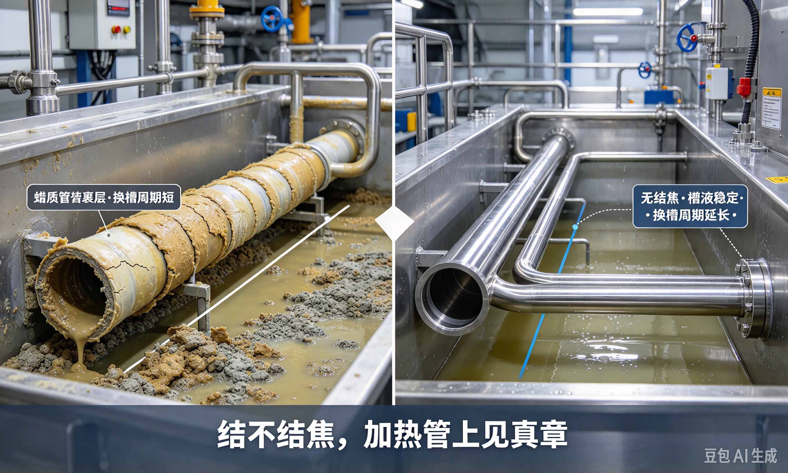 除蜡分散剂清洗槽加热管结焦对比
