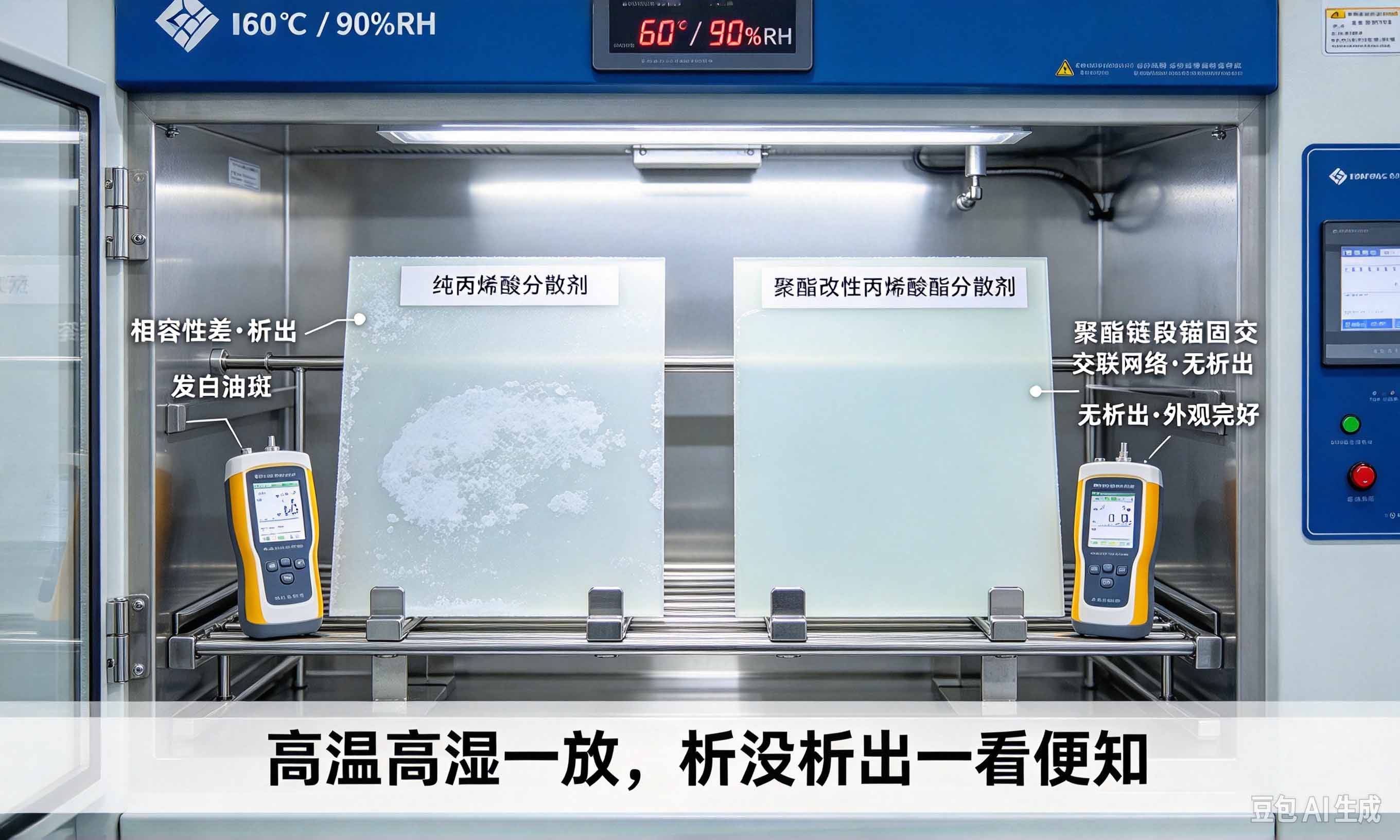 聚酯改性丙烯酸酯分散剂析出对比