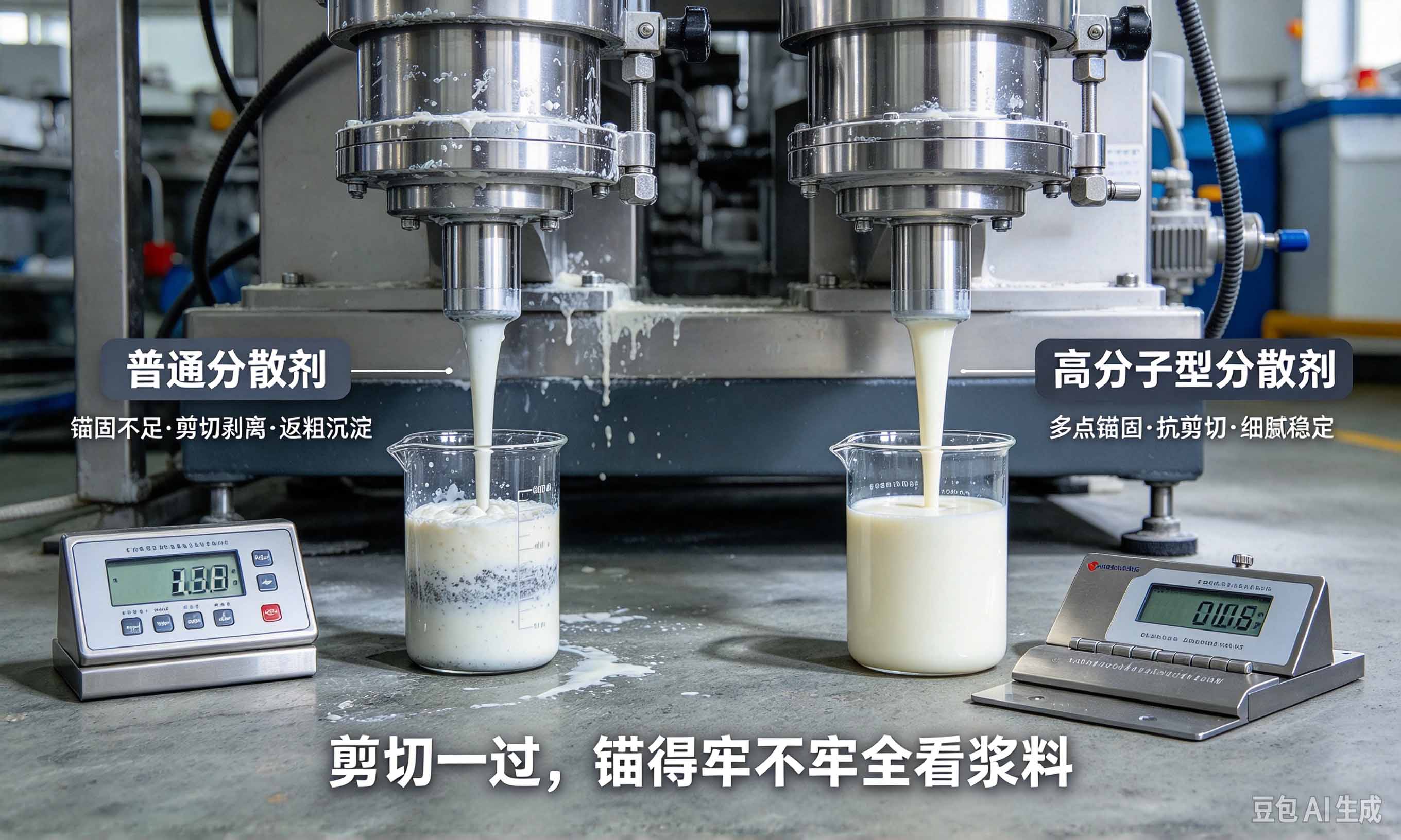 高分子型分散剂高剪切返粗对比