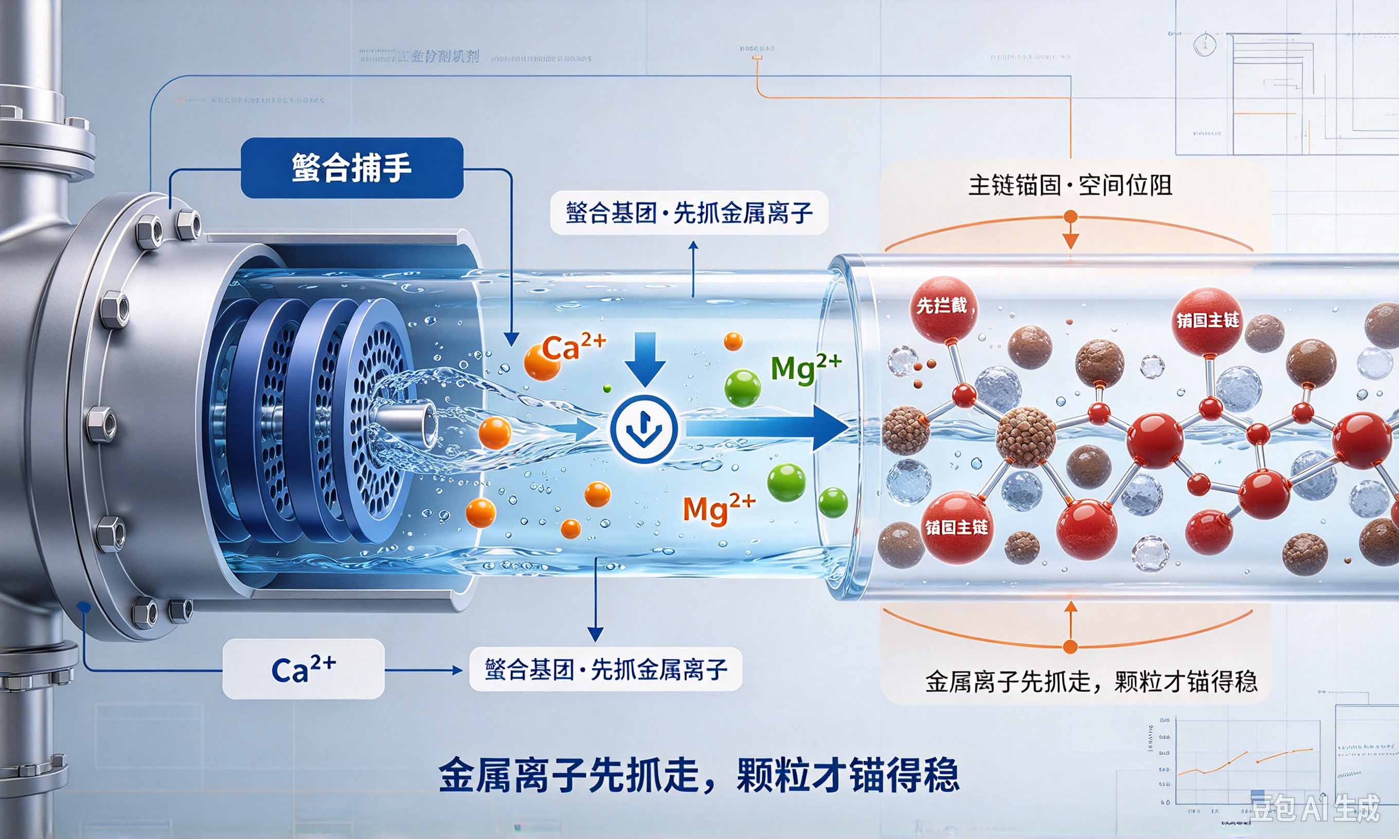 聚羧酸螯合分散剂双保险示意