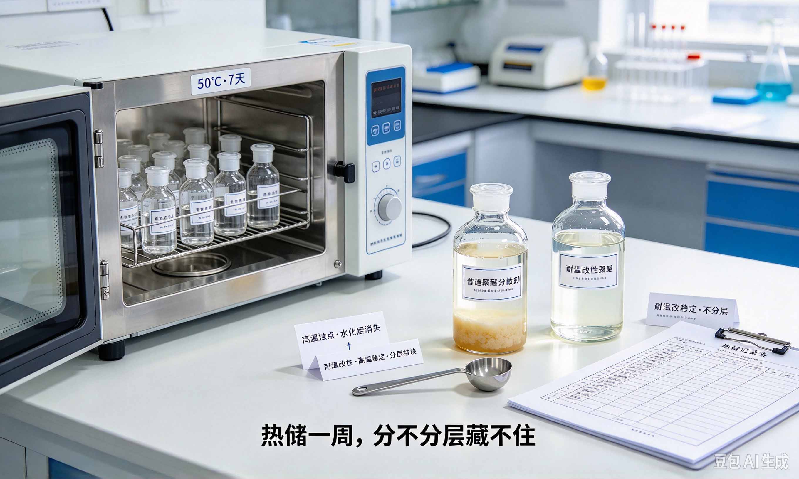 聚醚分散剂热储分层对比