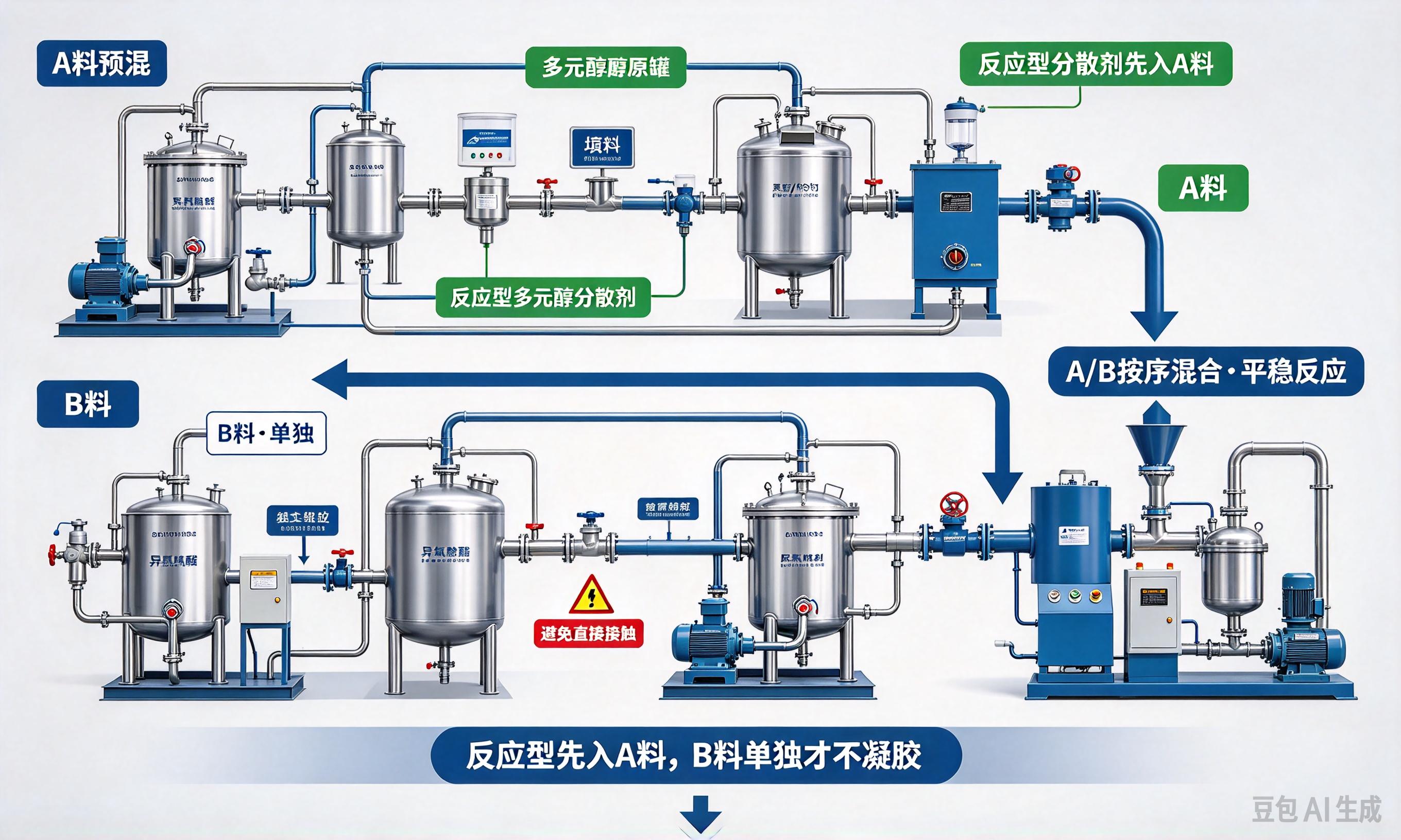 多元醇分散剂AB料预混工艺