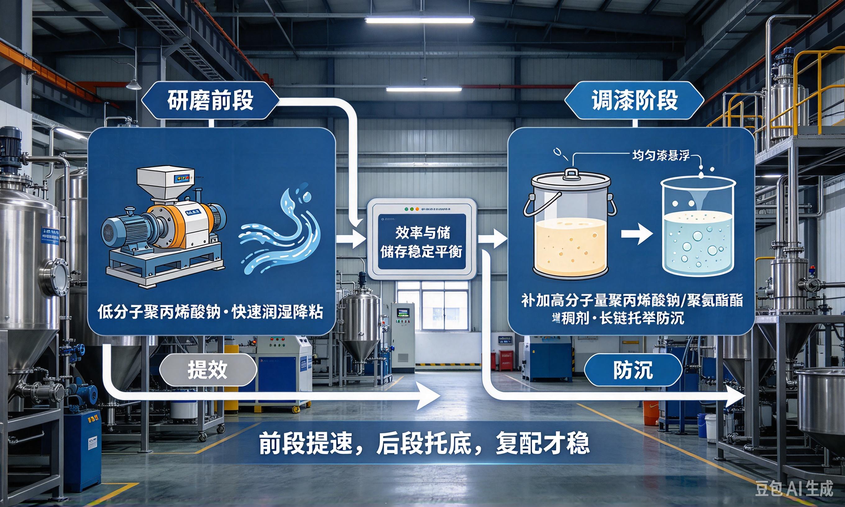 低分子聚丙烯酸钠阶梯复配工艺